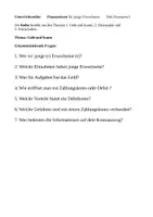 Vorschau - Unterrichtsreihen - Finanzwissen für junge Erwachsene - Deckblatt
