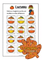 anteprima - Esercizi - ordine alfabetico a tema autunnale classe 2 - Pagina di copertina