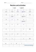 Vorschau - Arbeitsblätter - Multiplikations- und Divisionsrechnungen sprechen (DaZ/DaF, Mathe) - Seite 1