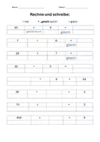 Vorschau - Arbeitsblätter - Multiplikations- und Divisionsrechnungen sprechen (DaZ/DaF, Mathe) - Seite 3