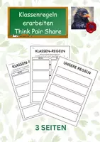 Vorschau - Arbeitsblätter - Klassenregeln erarbeiten Think Pair Share - Deckblatt
