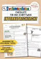 Vorschau - Arbeitsblätter - Suchmaschine | Internetrecherche| Checkliste & 4 Aufgaben - Deckblatt