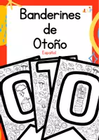 Vista previa - Hojas de trabajo - Banderines de otoño para colorear - Portada