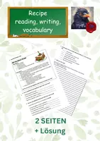 Vorschau - Arbeitsblätter - Reading, understanding and writing a recipe - Deckblatt