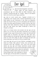 Vorschau - Arbeitsblätter - Leseblatt und Leseaufgabe - Der Igel - Klasse 2/3/4 - Seite 3