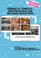 Vorschau - Poster - Übersicht Barock - Einstiegsfolie und Rechercheauftrag - Deckblatt