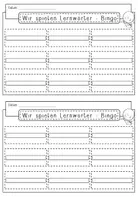 Vorschau - Arbeitsblätter - AB LW - Bingo (mit Drittklasslineatur) - Deckblatt