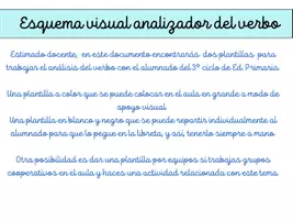 Vista previa - Tarjetas / Manipulativos - ESQUEMA APOYO VISUAL ANALIZADOR DEL VERBO - página 3