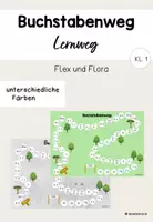 Vorschau - Arbeitsblätter - Buchstabenweg Lernlandkarte: Flex und Flora Klasse 1 - Deckblatt