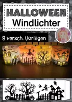 Vorschau - Mal- und Bastelvorlagen - Windlichter Halloween - Deckblatt