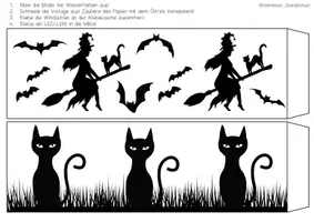 Vorschau - Mal- und Bastelvorlagen - Windlichter Halloween - Seite 3