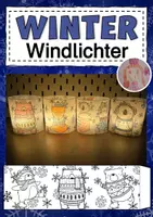 Vorschau - Mal- und Bastelvorlagen - Windlichter Winter Weihnachten - Deckblatt