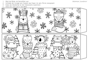 Vorschau - Mal- und Bastelvorlagen - Windlichter Winter Weihnachten - Seite 2
