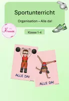 Vorschau - Bildkarten - Sportunterricht Organisation 'Alle da!' - Deckblatt