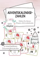 Vorschau - Bildkarten - Adventskalenderzahlen - Weihnachtsmann - Adventskalender - Weihnachten - Advent - Deckblatt