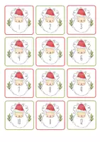 Vorschau - Bildkarten - Adventskalenderzahlen - Weihnachtsmann - Adventskalender - Weihnachten - Advent - Seite 3