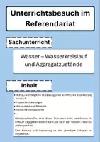 Vorschau - Stundenentwürfe - Unterrichtsentwurf mit Materialpaket Wasser - Deckblatt