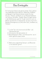 Vorschau - Arbeitsblätter - Gemüse und Obst Erntezeit Klasse 1 und 2 - Seite 1