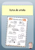 Vorschau - Arbeitsblätter - lista de otoño - Bucketlist für den Herbst spanisch - Deckblatt