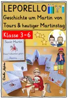Vorschau - Stundenentwürfe - Sankt Martin Religion Klasse 3-6 Leporello - Deckblatt
