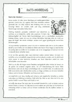 Vorschau - Arbeitsblätter - Anti-Mobbing Gedankenkreisel (Abschreibtext) - Seite 1