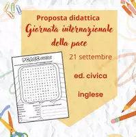 anteprima - Materiale interattivo - Proposta Didattica per la Giornata Internazionale della Pace - Pagina di copertina