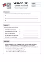 Vorschau - Arbeitsblätter - Verb to be: Aussagesätze über Schule & Wochentage - Seite 2