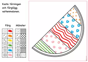 förhandsvisning - Färglägg med tärning – Sommar - sida 2