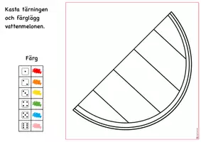förhandsvisning - Färglägg med tärning – Sommar - sida 3