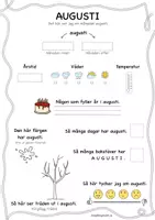 förhandsvisning - Augusti - Berätta och färglägg - sida 3