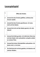 Vorschau - Spiele - Lesespielspiel Aktion-Lesespur Klassenzimmer - Deckblatt