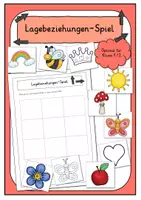Vorschau - Arbeitsblätter - Lagebeziehungen-Spiel für Klasse 1/2 - Deckblatt