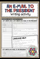 Vorschau - Arbeitsblätter - An E-Mail to the President - Writing Activity - Deckblatt