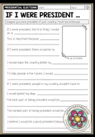 Vorschau - Arbeitsblätter - If I were president - Writing Activity - Deckblatt