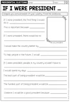 Vorschau - Arbeitsblätter - If I were president - Writing Activity - Seite 1