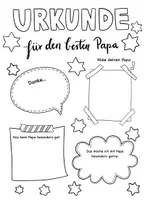 Vorschau - Mal- und Bastelvorlagen - Vatertag, Urkunde für den besten Papa, Vatertagsgeschenk - Seite 2