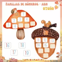 Vista previa - Tarjetas / Manipulativos - OTOÑO - ABN: Familia de números. - Portada