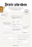 Vorschau - Arbeitsblätter - "Die Geschichte vom Löwen, der nicht schreiben konnte" - Arbeitsblätter Briefe schreiben - Deckblatt