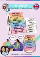 Vista previa - Tarjetas / Manipulativos - Wh- Questions - Flap Book - Brochure Format - Portada