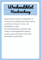 Vorschau - Arbeitsblätter - Wochendiktat für Klasse 1 (Laut- und Silbendiktat) - Seite 1