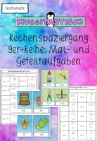 Vorschau - Arbeitsblätter - Rechenspaziergang Einmaleins 9er-Reihe: Mal-und Geteiltaufgaben finden - Deckblatt