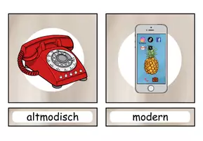 Vorschau - Präsentationen/Tafelbilder - 62 Bildkarten "Adjektive in Gegensatzpaaren" DaZ / DaZ / Deutsch #rabattraketenzusalevester25 - Seite 3