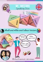 Vista previa - Juegos / Gamificación - Wh - Questions in English - Speaking Dice - Portada