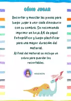 Vista previa - Refuerzo / NEE / Materiales de apoyo - Juego de correspondencia Dinos - página 2