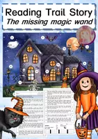 Vorschau - Arbeitsblätter - Lesespurgeschichte Halloween Englisch - Deckblatt