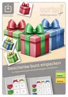 Vorschau - Stationenlernen - Materialpaket Klettmappen | Geschenke einpacken | Level 1 - 4 - Seite 1