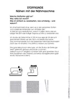 Vorschau - Präsentationen/Tafelbilder - Stoffkunde: Nähen mit der Nähmaschine - Deckblatt