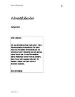 Vorschau - Arbeitsblätter - Idee und Vorlage für einfachen Adventskalender, klassenübergreifend - Seite 1