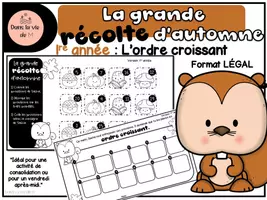 Aperçu - Feuilles d'exercices - La grande récolte d'automne CE1 mathématiques - Page de couverture