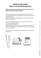 Vorschau - Präsentationen/Tafelbilder - Garne und Nähmaschinen-Nadeln (Warenkunde) - Deckblatt